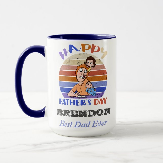 Funny father's day personalized  mug (Left)