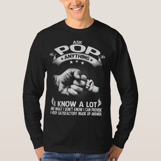 Funny Father's Day Shirt Gift 60th Ask POP Anythin (Front)