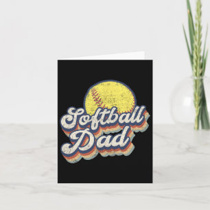 Funny Fathers Day Softbyll Dad Gift From Daughter  Card