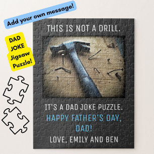 Funny Father's Day "This is Not a Drill" Dad Joke Jigsaw Puzzle