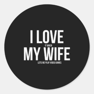 Funny Father's Day Video Game Dad  Classic Round Sticker