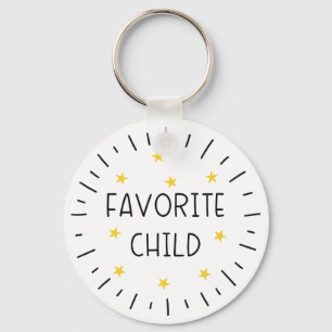 Funny Favorite Child Keyring with message