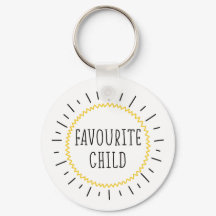 Funny Favorite Child Keyring with message