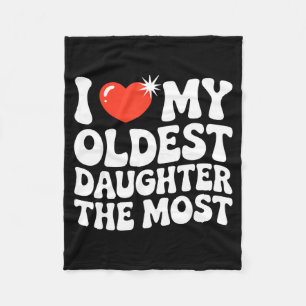 Funny Favorite Oldest Daughter Proud Parent Senior Fleece Blanket