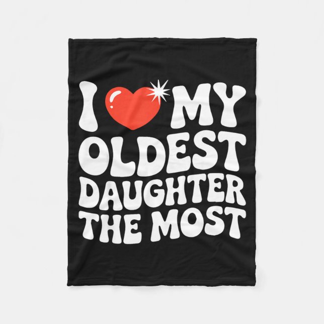 Funny Favorite Oldest Daughter Proud Parent Senior Fleece Blanket (Front)