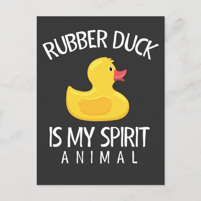 Funny Favourite Animal Rubber Duck Fan Postcard (Front)