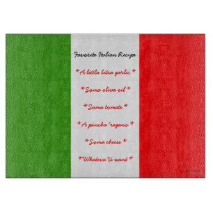 Funny Favourite Italian Recipe Cutting Board