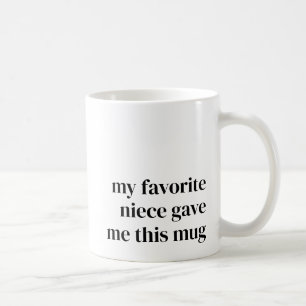 Funny Favourite Niece Gift for Aunt Unique Trendy Coffee Mug