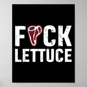 Funny Fck Lettuce Apparel  Poster