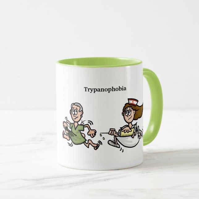 Funny Fear of Getting A Shot Nurse Mug (Front Right)