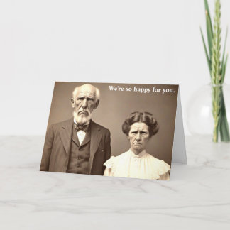 Funny Félicitations Carte avec Vieux Couple