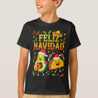 Funny Feliz Navidad Avocado Tacos Mexican Christma