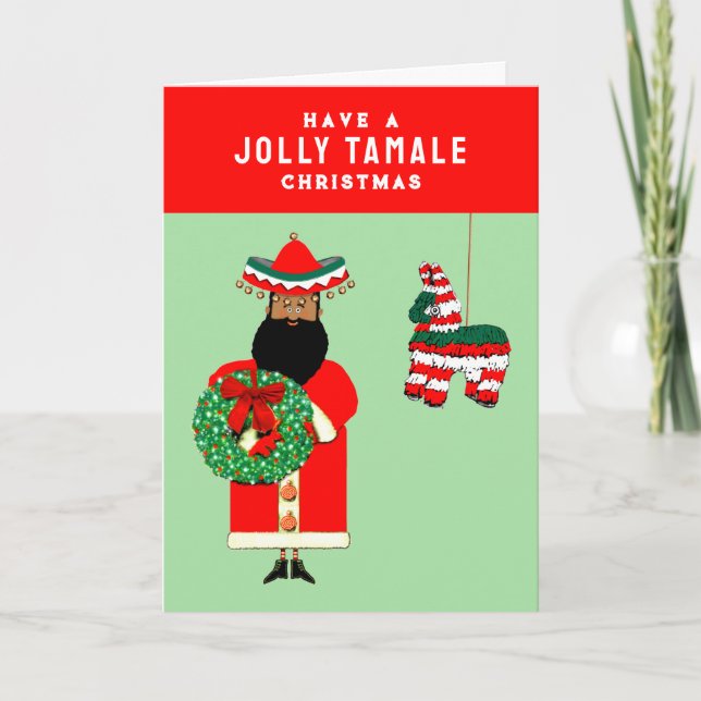Funny Feliz Navidad Christmas Card (Front)
