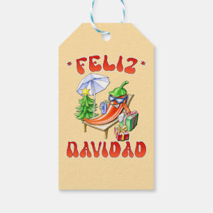 Funny Feliz Navidad Cute Christmas Chili Gift Tags
