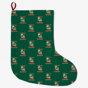 Funny Feliz Navidad Cute Christmas Chili Large Christmas Stocking