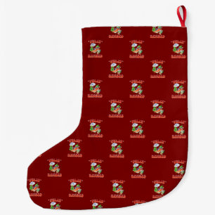 Funny Feliz Navidad Cute Christmas Chili Large Christmas Stocking