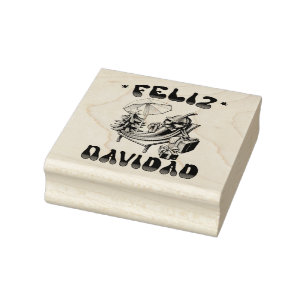 Funny Feliz Navidad Cute Christmas Chili Rubber Stamp
