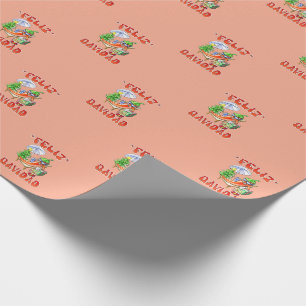 Funny Feliz Navidad Cute Christmas Chili Wrapping Paper
