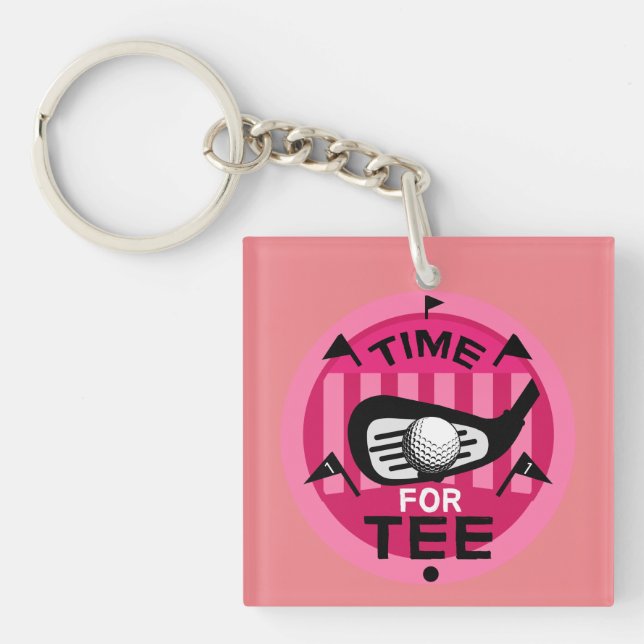 Funny Female Golfers Pros Golfing Fanatics Keychain (Front)