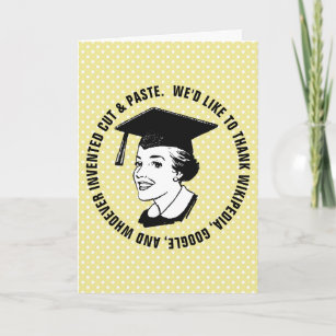 Funny Female Graduation Parental Gratitude Custom Card