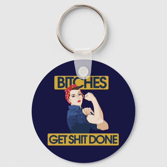 Funny feminist humour keychain (Front)