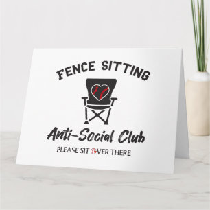 Funny Fence Sitting Anti Social Club Baseball Soft Card