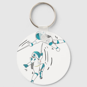funny-fencing-in-space-gift-for-a-fencer-t-shirt_B Keychain