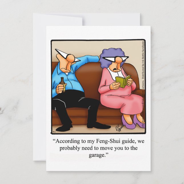 Funny "Feng-Shui" Anniversary Party Invitations (Front)