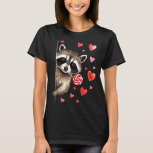Funny Feral Raccoon Valentine's Day Sarcastic Humo T-Shirt