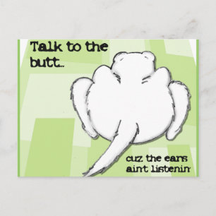 Funny Ferret Talk to the Butt Postcard