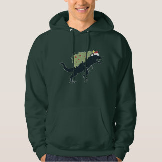 Funny Festive Dino Christmas Hoodie