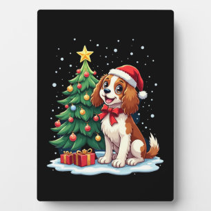 Funny Festive Dog Costume with decorated Christmas Plaque