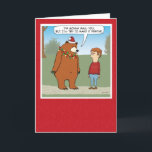 Funny Festive Mauling Bear Christmas Holiday Card<br><div class="desc">Here's a funny and slightly twisted Christmas card featuring a bear who is up for some holiday mauling, but only in the most festive way! Thank you for choosing this original design by © Chuck Ingwersen. I’m an independent artist, and I post cartoons and comics on Instagram, where my handle...</div>