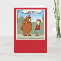 Funny Festive Mauling Bear Christmas