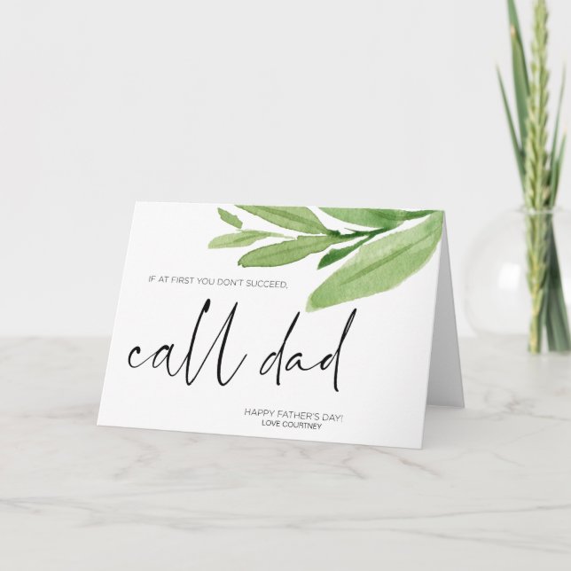 Funny Fête des pères Cadeau Appelez Papa carte de  (Devant)