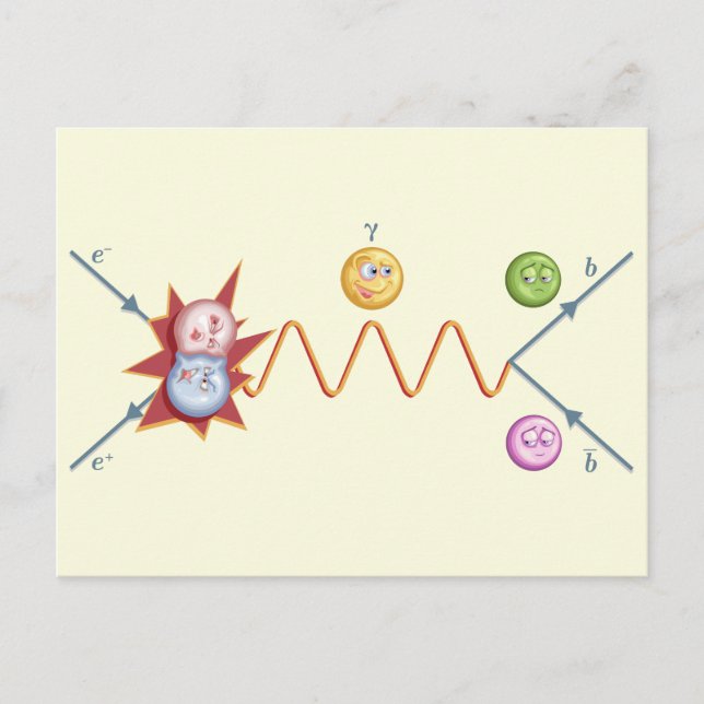 Funny Feynman Diagram Postcard (Front)