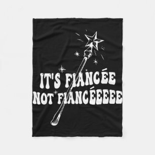 Funny Fiancée Engagement Bridal Party Wizard Wand Fleece Blanket