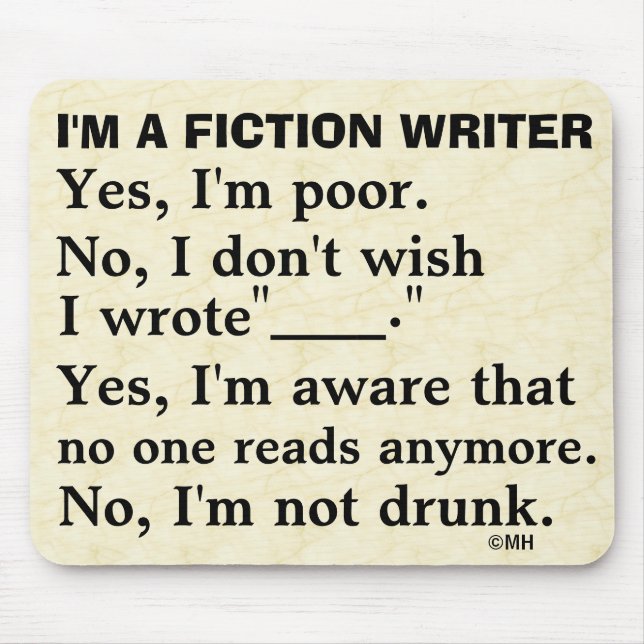 Funny Fiction Writer Answer Sheet Mouse Pad (Front)