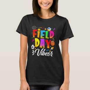 Funny Field Day Vibes Sports Student Teacher Boys T-Shirt