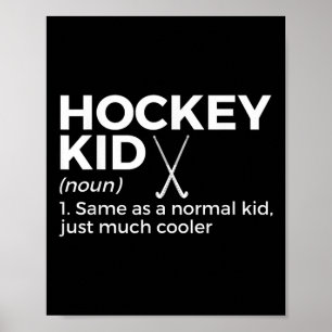 Funny Field Hockey Kid Definition  Poster