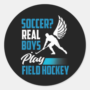 Funny Field Hockey Men Field Hockey Classic Round Sticker