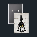 Funny Fierce Black Cat Cartoon<br><div class="desc">Funny Fierce Black Cat Cartoon Character looking menacing. Original Vector Art Design © BluedarkArt TheChameleonArt.</div>