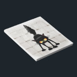 Funny Fierce Black Cat Cartoon  Notepad<br><div class="desc">Funny Fierce Black Cat Cartoon Character looking menacing. Original Vector Art Design © BluedarkArt TheChameleonArt.</div>