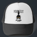 Funny Fierce Black Cat Cartoon  Trucker Hat<br><div class="desc">Funny Fierce Black Cat Cartoon Character looking menacing. Original Vector Art Design © BluedarkArt TheChameleonArt.</div>