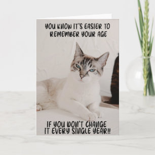 Funny Fierce Cat Birthday Greeting Card 