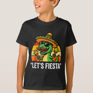 Funny fiesta dinosaur maracas cinco de mayo party T-Shirt