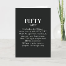 Funny Fiftieth Birthday Cards 50th Hilarious Humor