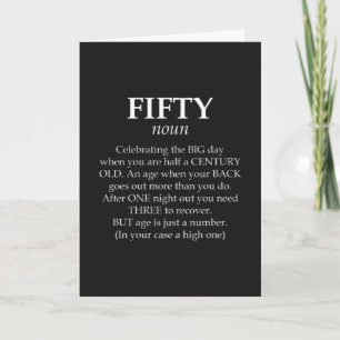 Funny Fiftieth Birthday Cards 50th Hilarious Humor