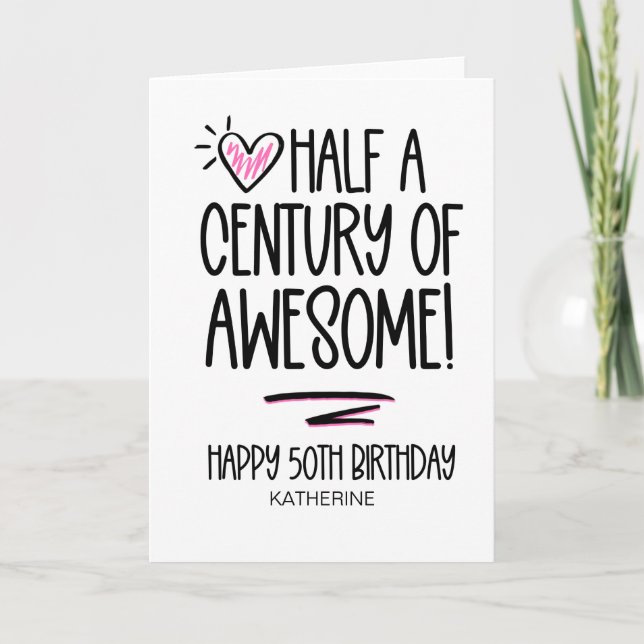 Funny Fifty Getting Older 50th Birthday For Friend Card (Front)