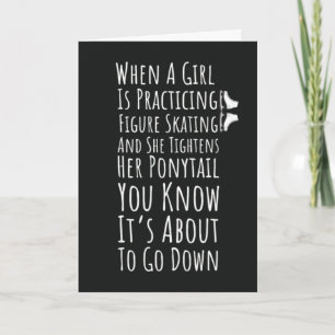 Funny Figure Skating Card For Her Teen Girls Women
